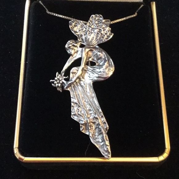 Estate Jewelry - Vintage Sterling Silver Art Deco Pendant & Brooch